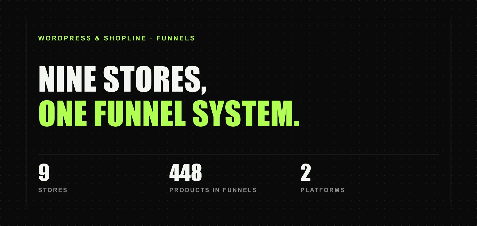 Nine-Store Funnel System